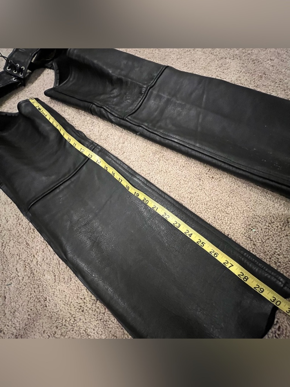 MILWAUKEE Black 100% Leather Women's Chaps - Picture 6 of 8